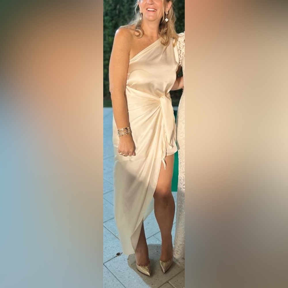 Silk Ivory asymmetrical dress BAOBA BRAND